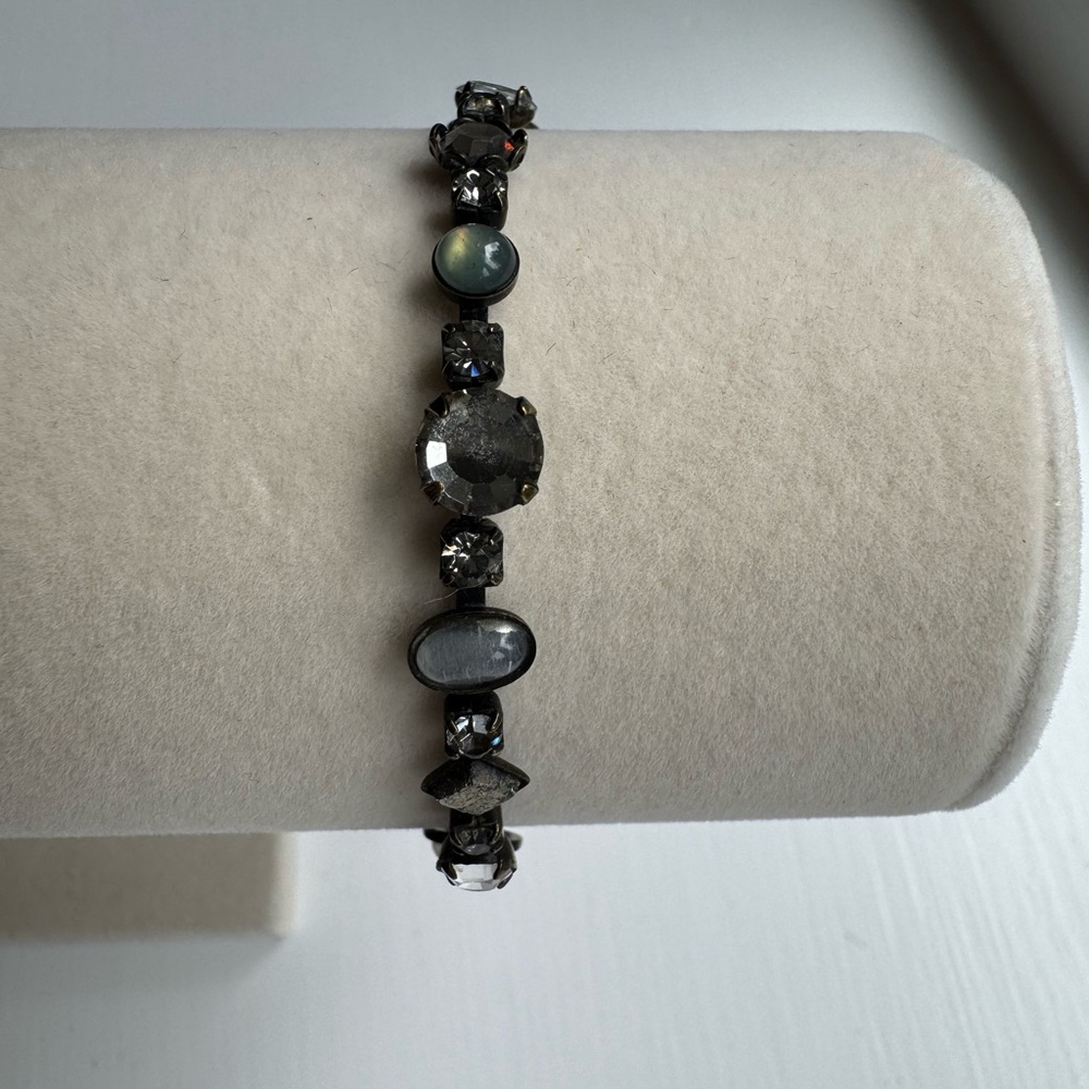 Sorrelli Gray Austrian Crystal and Stone Bracelet